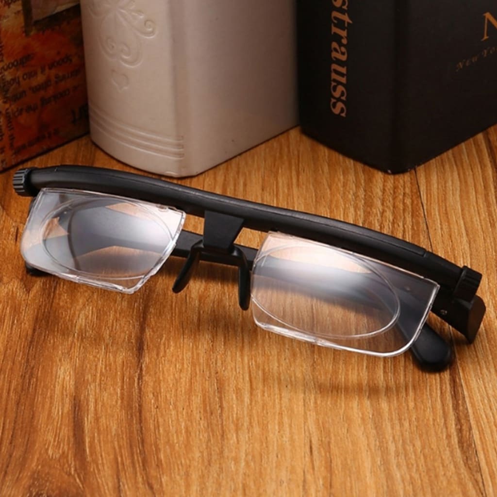 Adjustable Strength Lens Reading Myopia Glasses Eyewear Variable Focus Vision